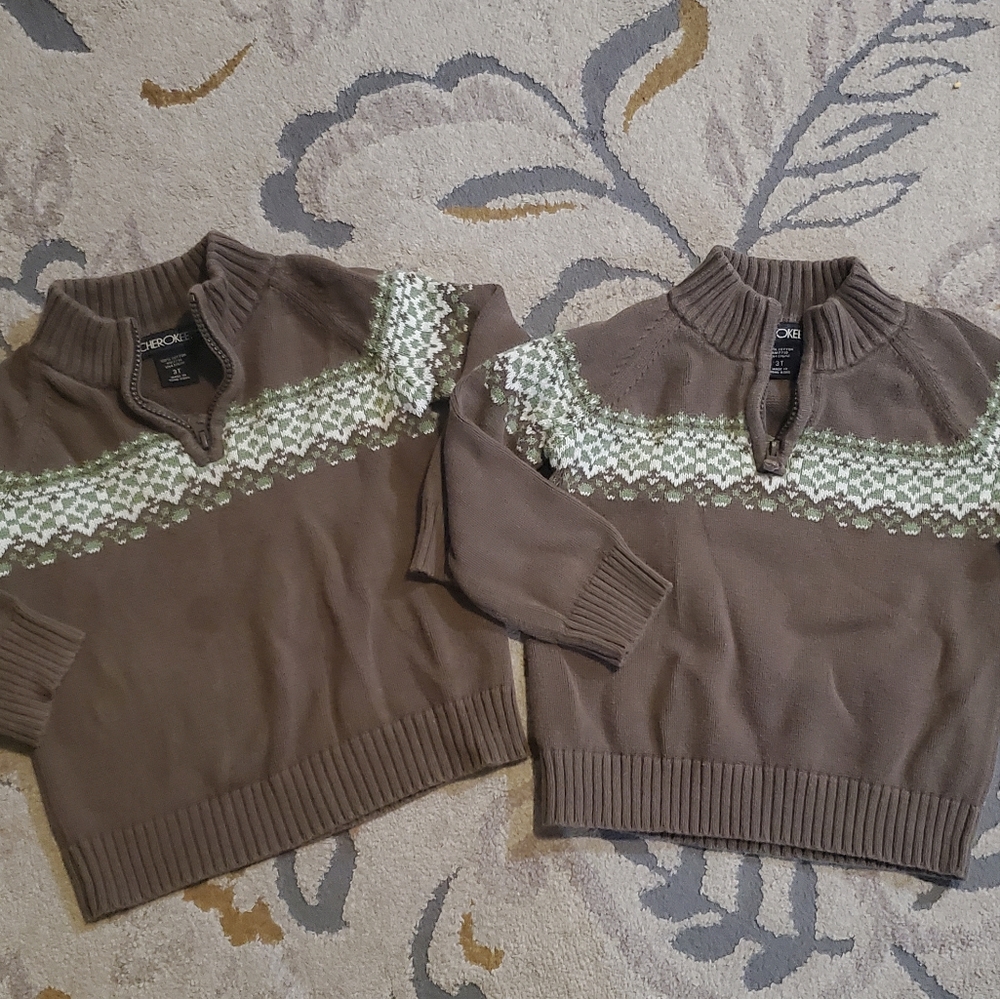 Cherokee 3t matching sweaters!
